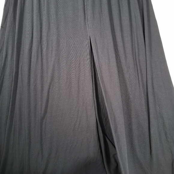 NWT NY&CO New York & Company Black Maxi Skirt Front Slit Stretch Soft Size Large - Picture 6 of 15